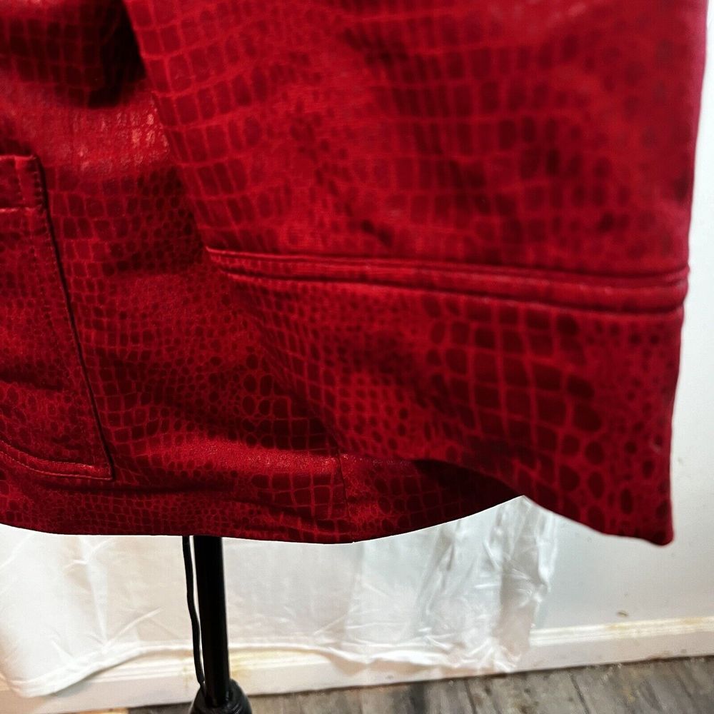 Ruby Rd Red Reptile Print Toggle Latch Close Fash… - image 6